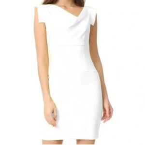 Black Halo White Mini Jackie O Sheath Dress Size 2